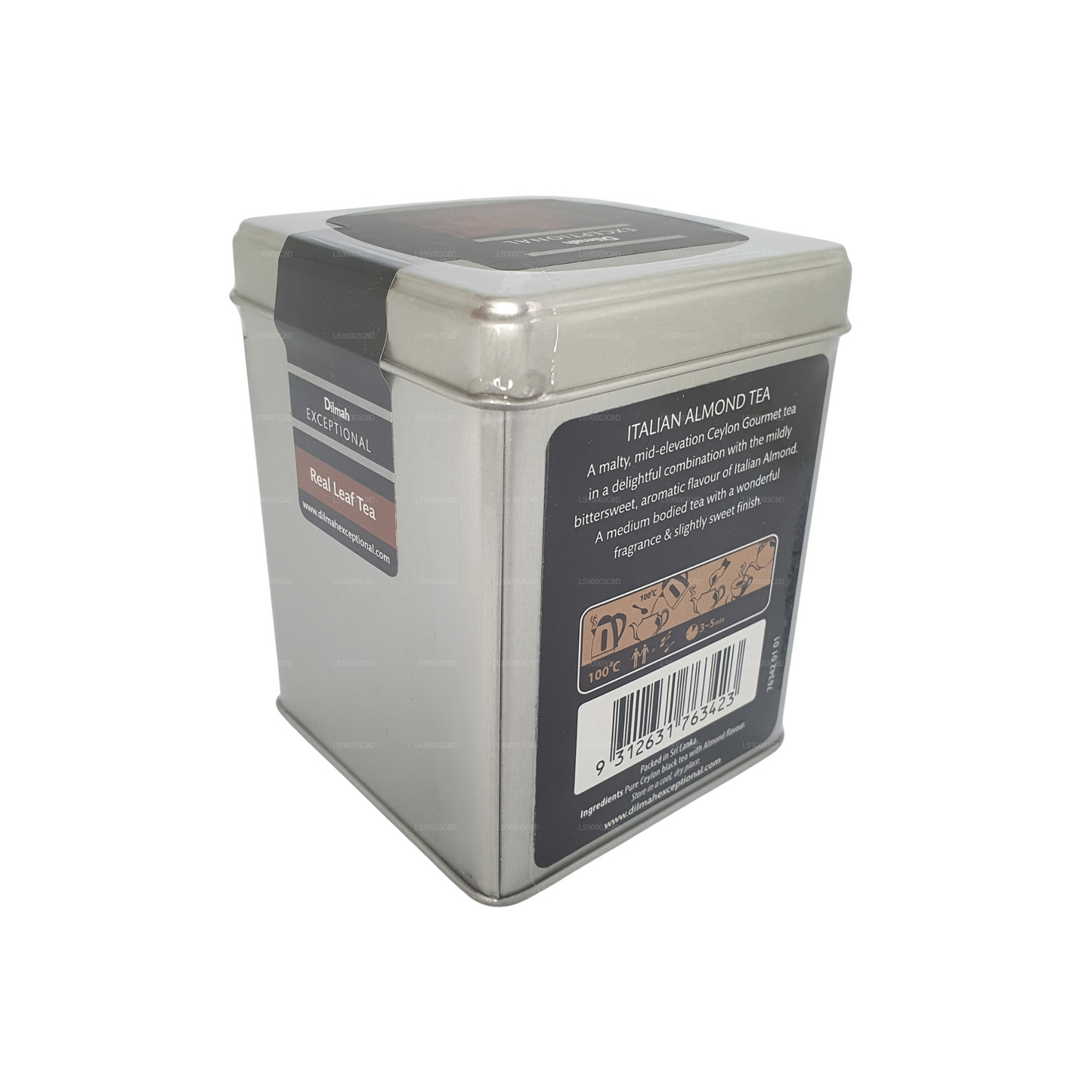Té Dilmah Excepcional de Almendra Italiana (100g) Caja de hojalata