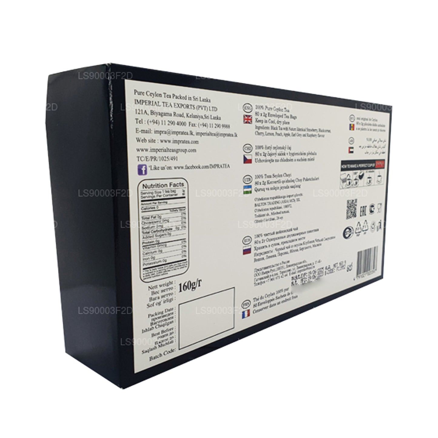 Colección de té negro Impra 8 Flavours (160 g)