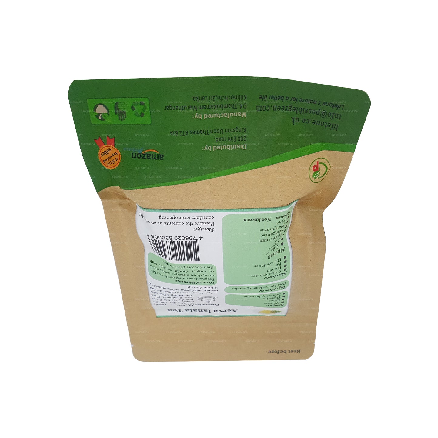 Serva Lanata Lifetone (Polpala, hierba nudosa de montaña) (30 g), 20 bolsas de té