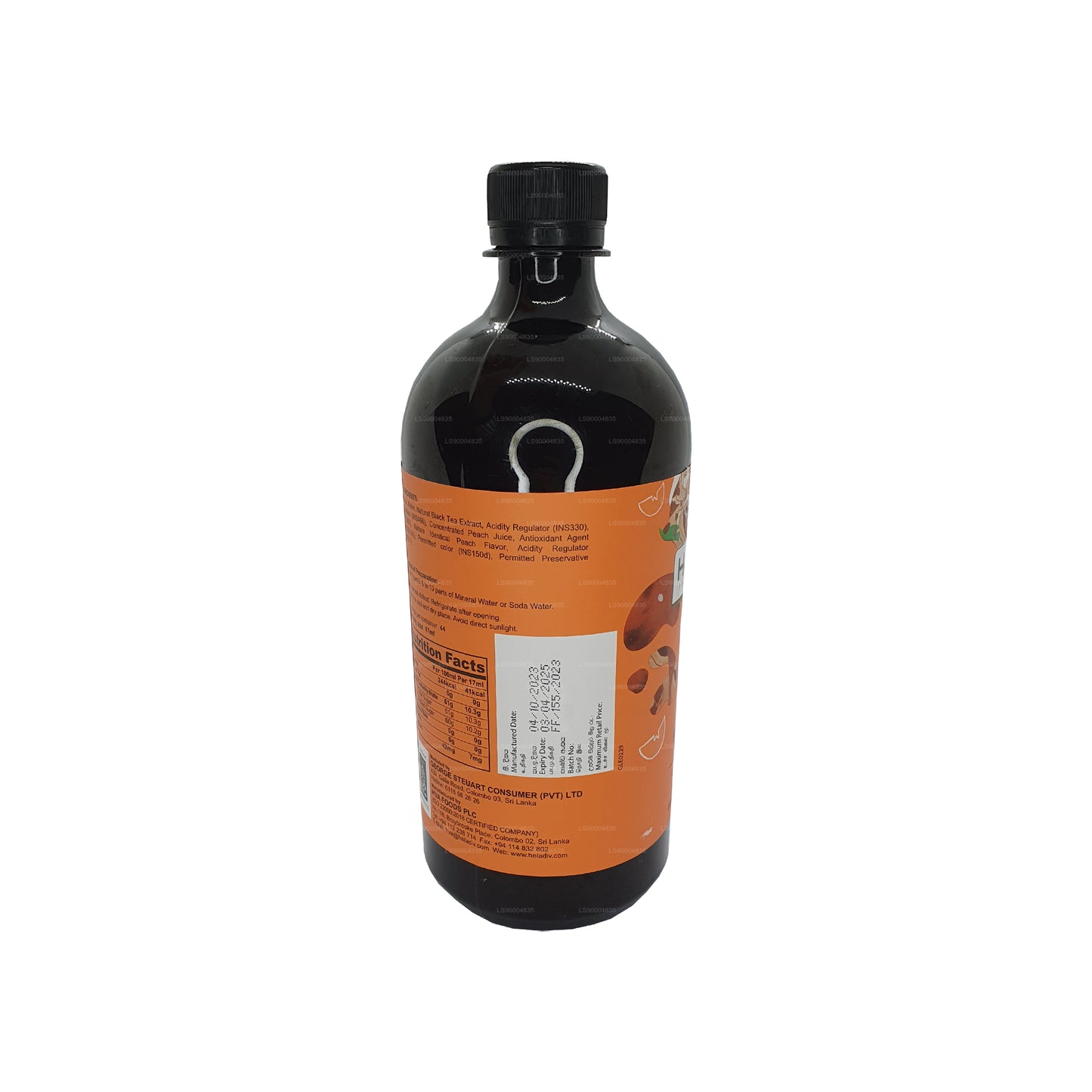 Concentrado de té helado de melocotón Heladiv (750 ml)