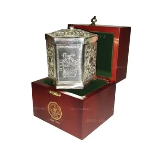 Mackwoods Iconic "Queen's Diamond Jubilee Blend" In A Handcrafted Caddy. In A Wooden Gift Box (40g)