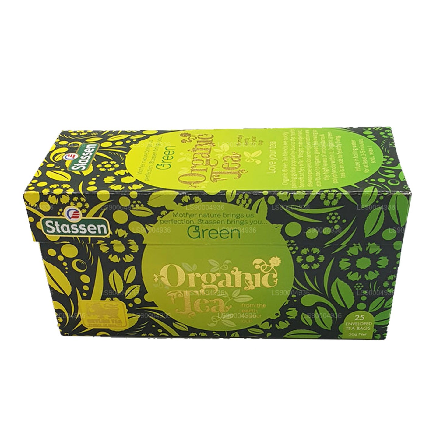 Té orgánico verde Stassen (50 g) 25 bolsitas de té