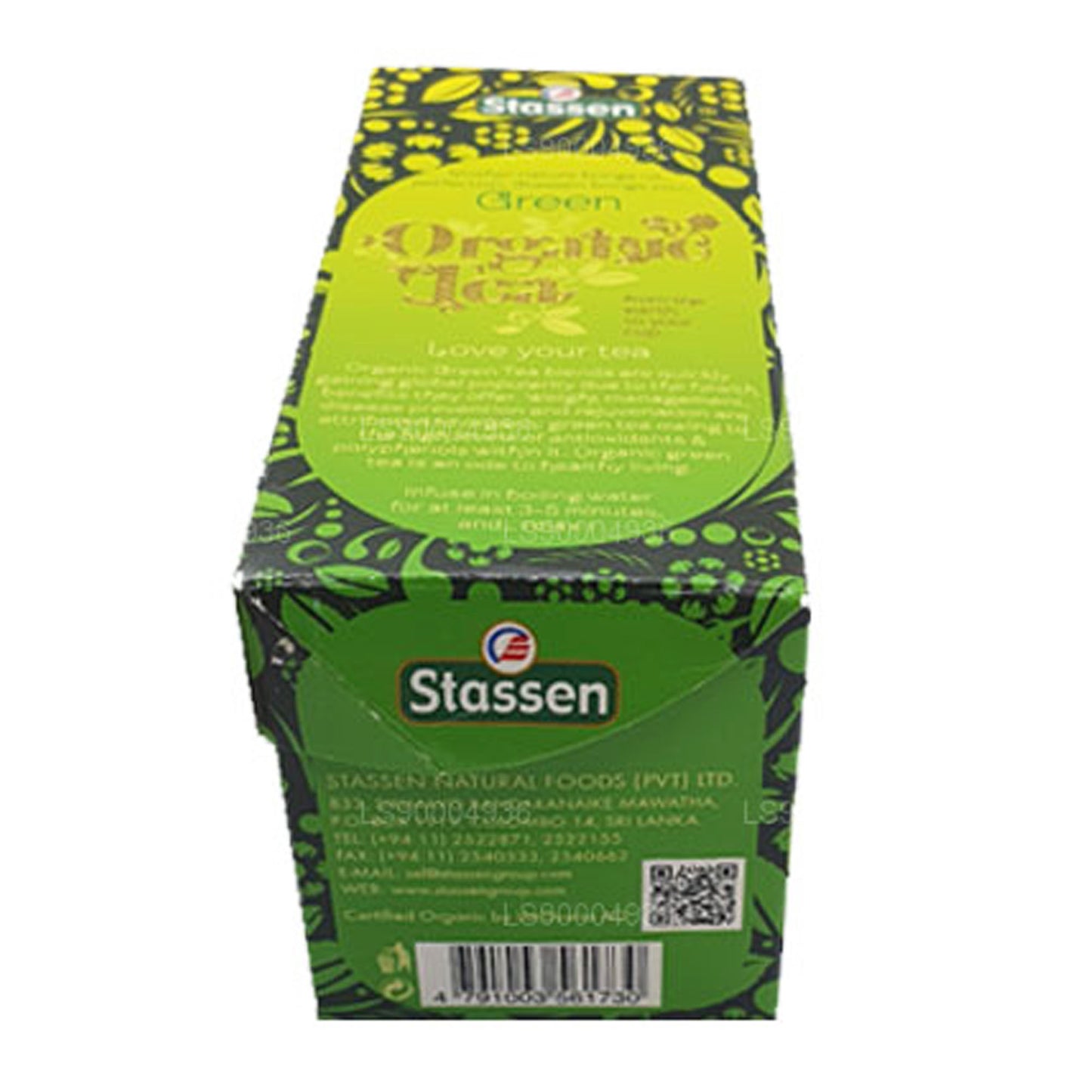 Té orgánico verde Stassen (50 g) 25 bolsitas de té