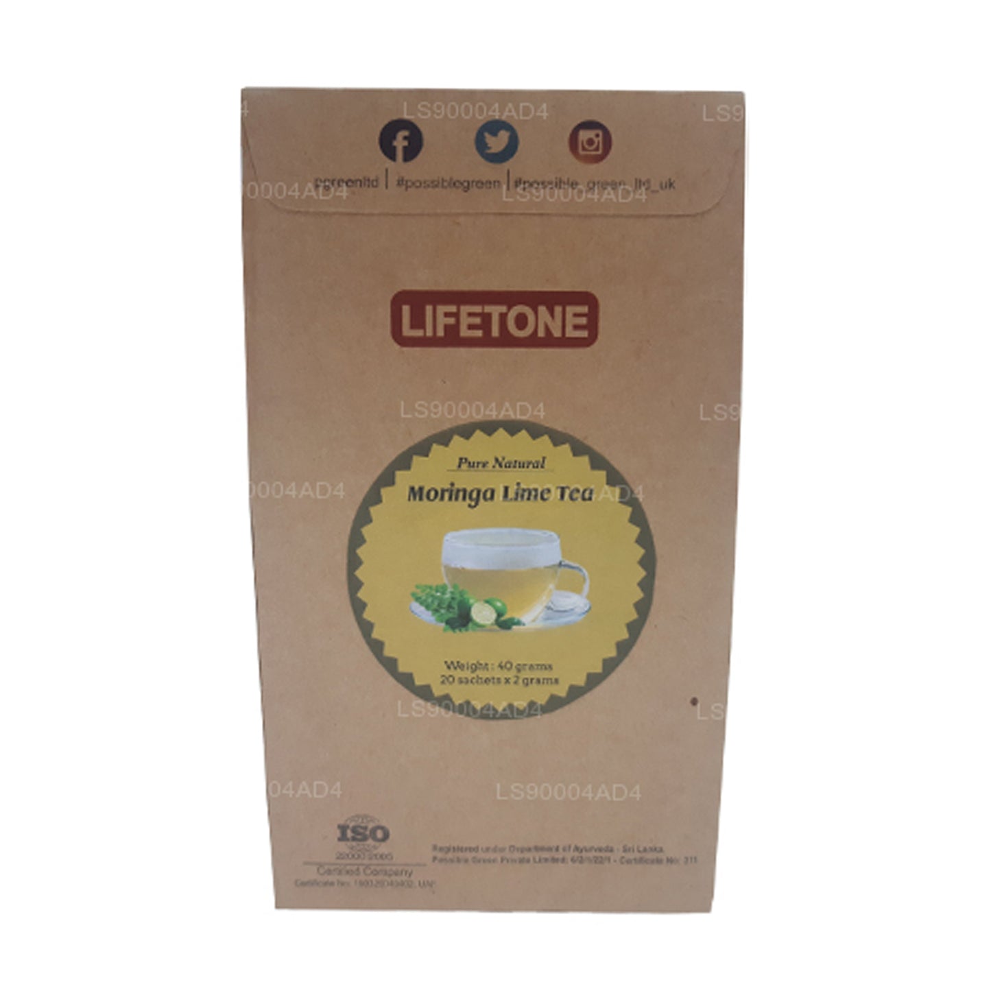Lifetone Moringa Lime Tea (40g)