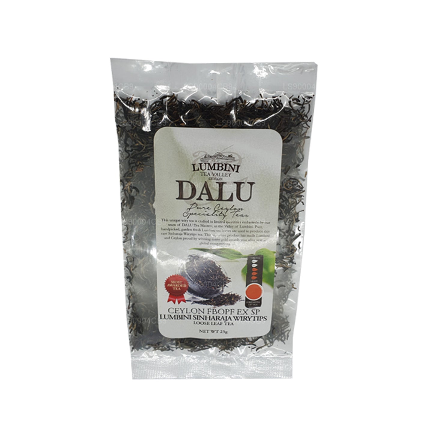 Té negro de grado Lumbini Sinharaja Wiry Tips (FBOPF EX SP) (25 g)