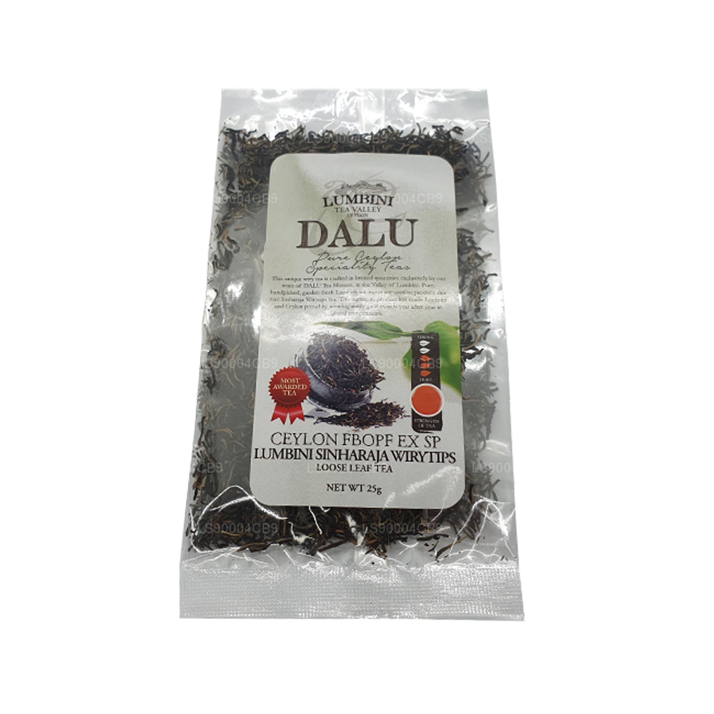 Té negro de grado Lumbini Sinharaja Wiry Tips (FBOPF EX SP) (25 g)