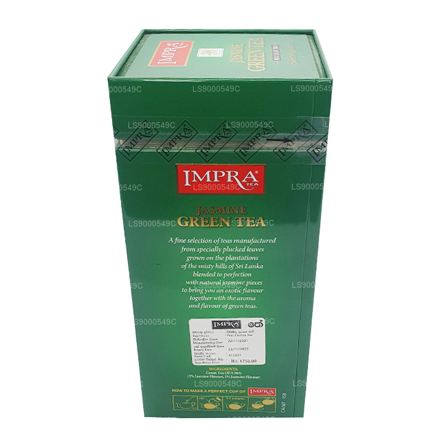 Carrito de té verde Impra Jasmine Big Leaf (200 g)