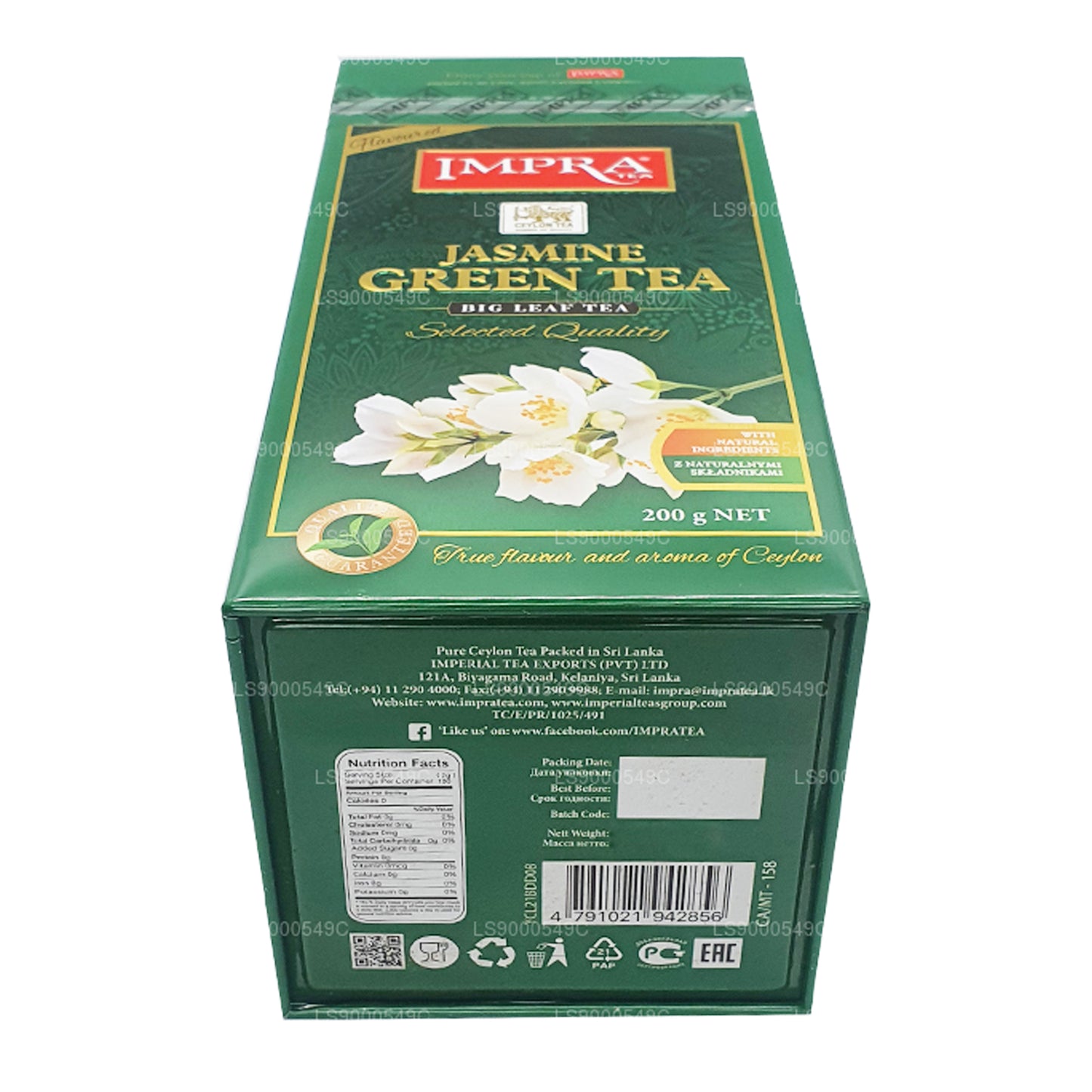 Carrito de té verde Impra Jasmine Big Leaf (200 g)