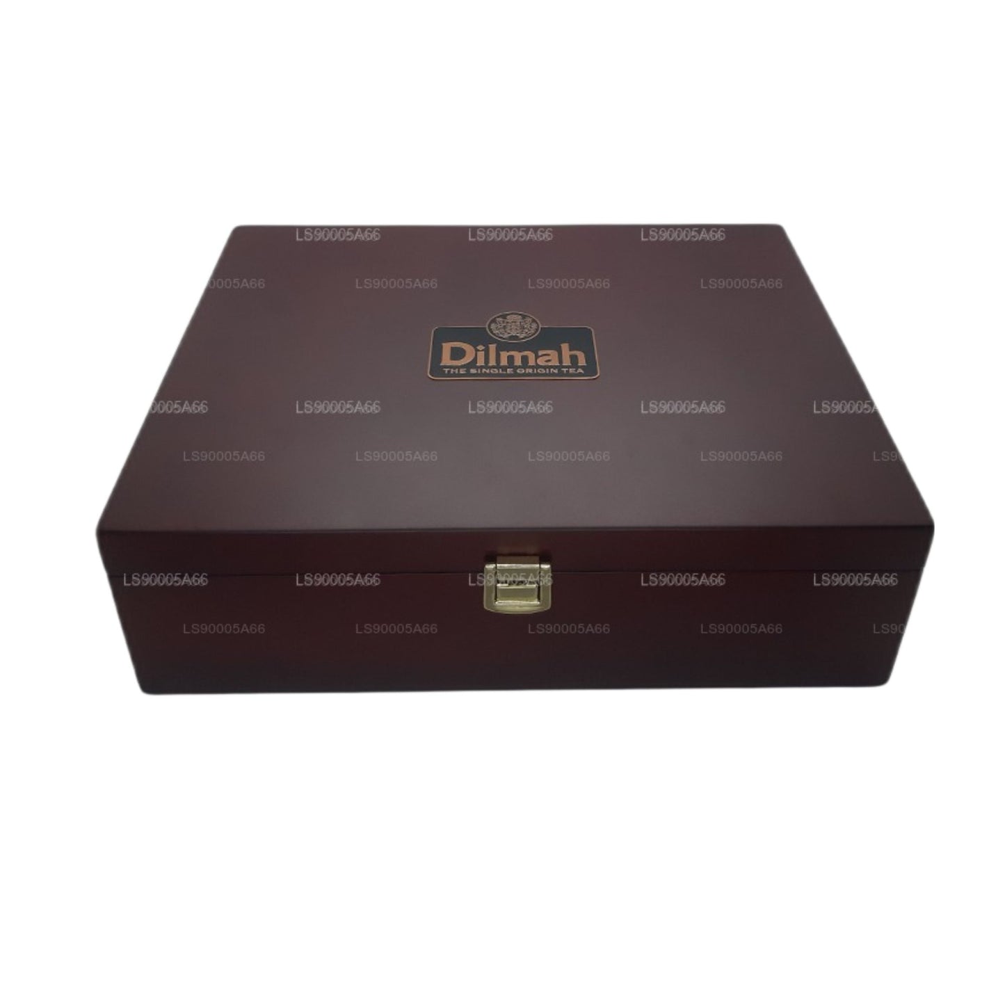 Presentador de madera de lujo Dilmah con tapa (12 variedades)