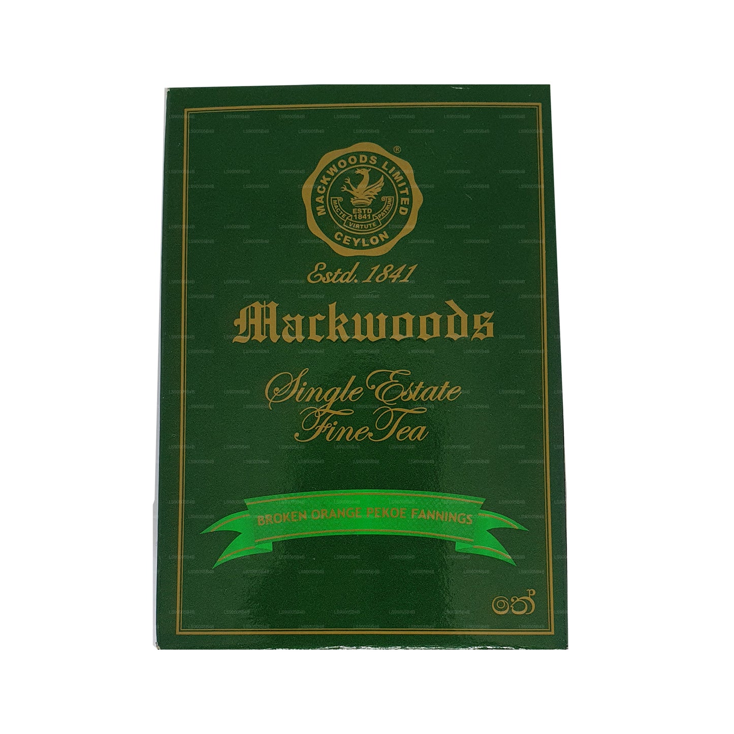 Té negro de Ceilán de hojas sueltas Mackwoods Single Estate Broken Orange Pekoe Fannings (BOPF) (200 g)