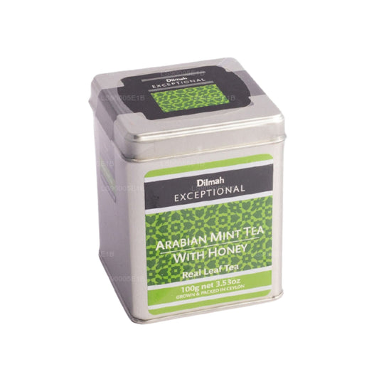 Estuche de lata Dilmah Exceptional Arabian Mint Tea con miel (100 g)