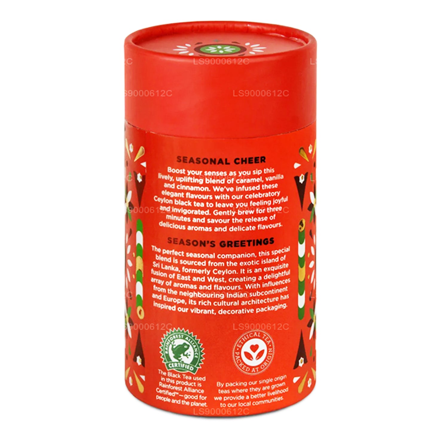 Jaf Tea Seasonal Cheer - Té negro con sabor a caramelo, vainilla y canela (50 g)