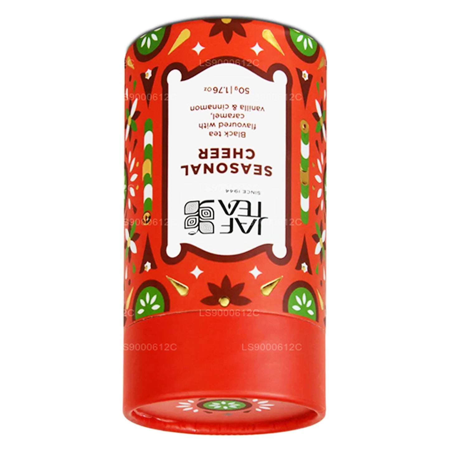 Jaf Tea Seasonal Cheer - Té negro con sabor a caramelo, vainilla y canela (50 g)