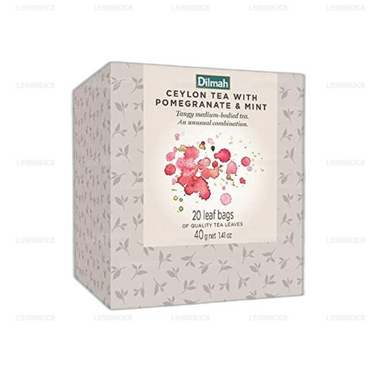 Recambio para bolsita de té Dilmah Vivid con granada y menta (40 g), caja