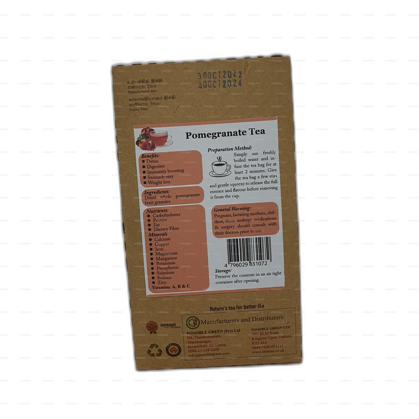 Té de granada Lifetone (30 g)