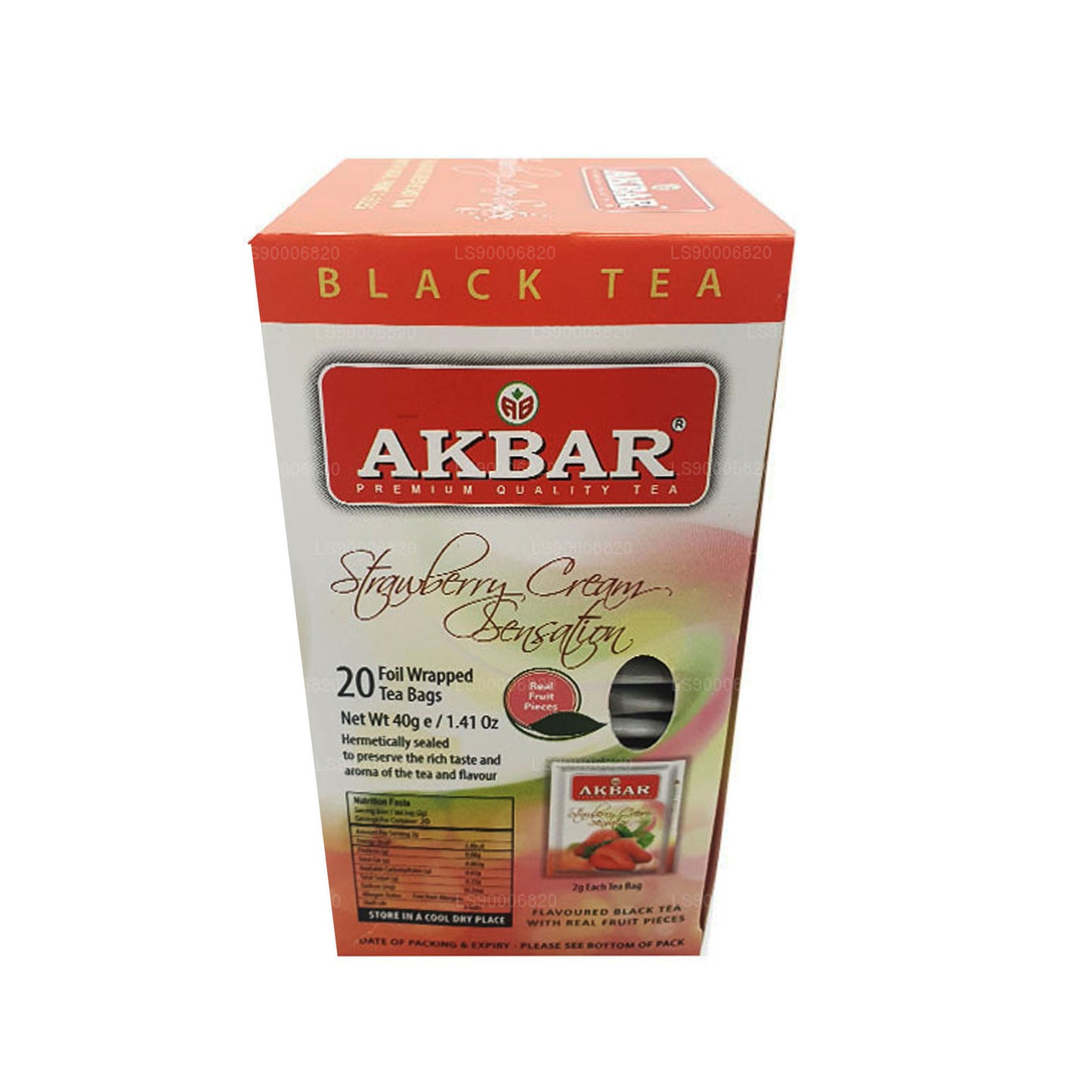 Crema de fresa Akbar Sensation (40 g) 20 bolsitas de té