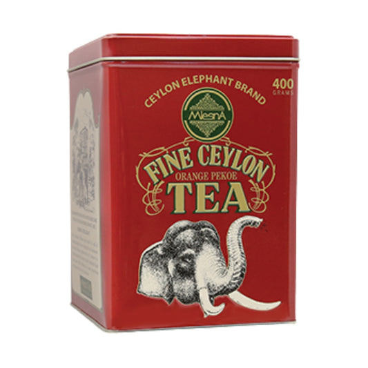 Té Mlesna Fine Ceylon (O.P) Ceylon Elephant Brand Metal Caddy (400 g)