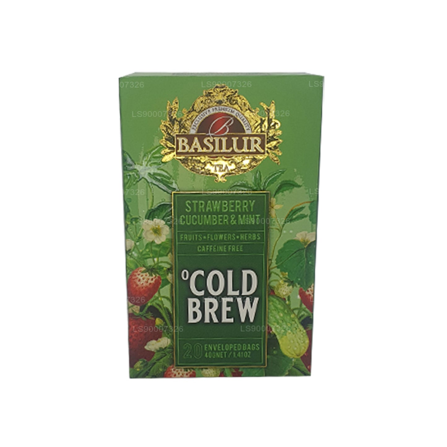 Basilur Cold Brew «Fresa, pepino y menta» (40 g), caja