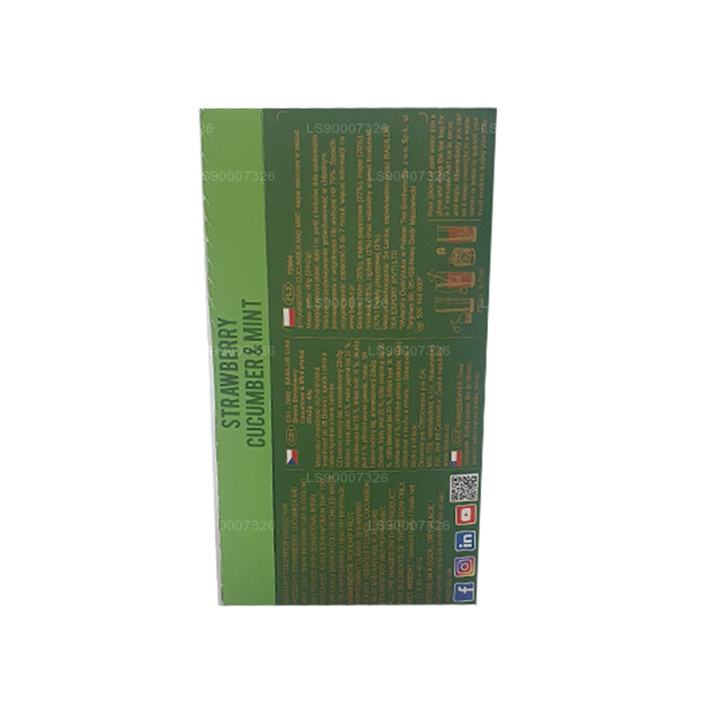 Basilur Cold Brew «Fresa, pepino y menta» (40 g), caja