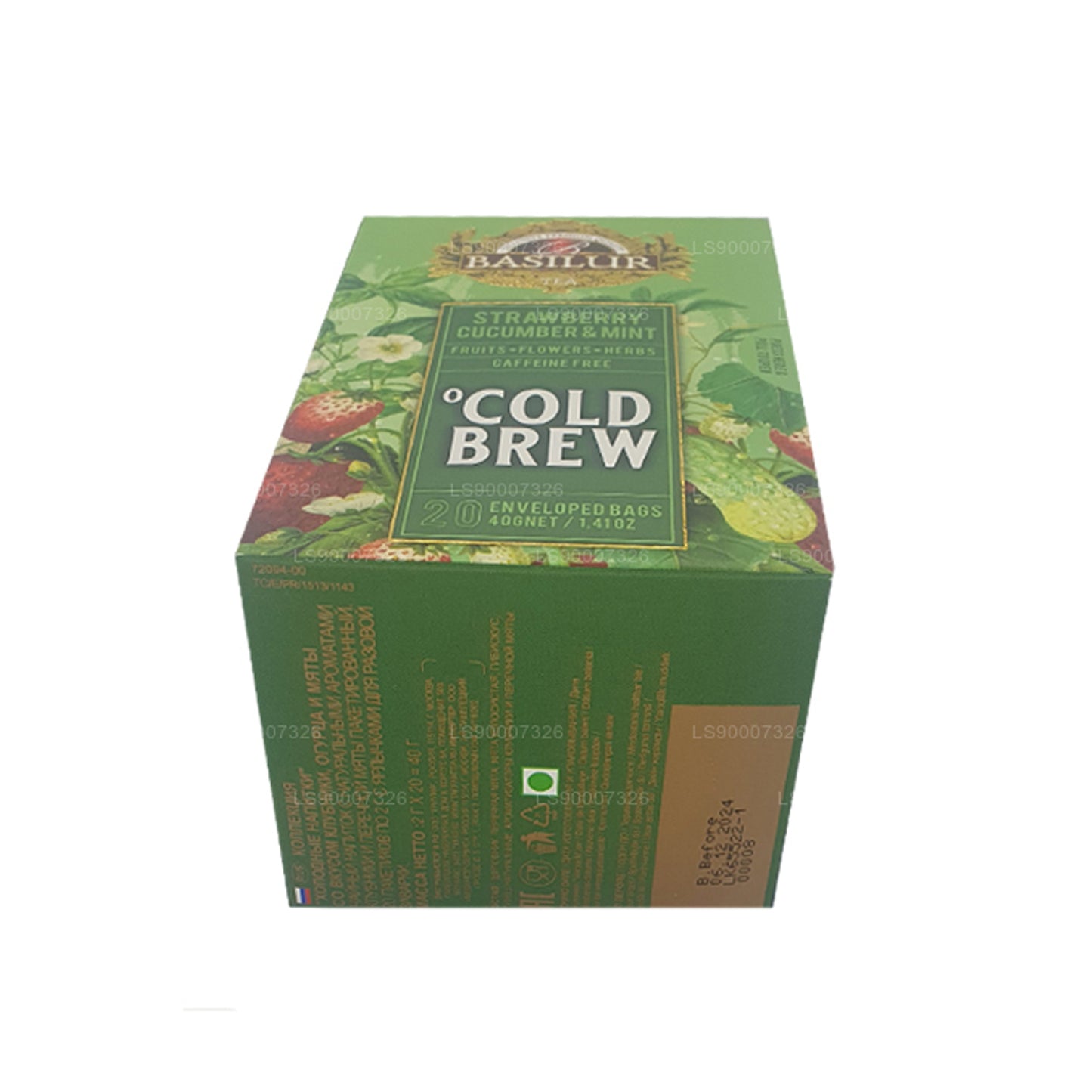 Basilur Cold Brew «Fresa, pepino y menta» (40 g), caja