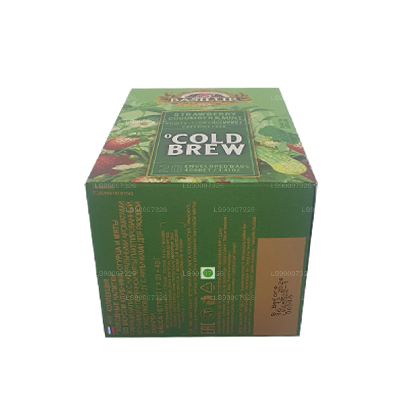 Basilur Cold Brew «Fresa, pepino y menta» (40 g), caja