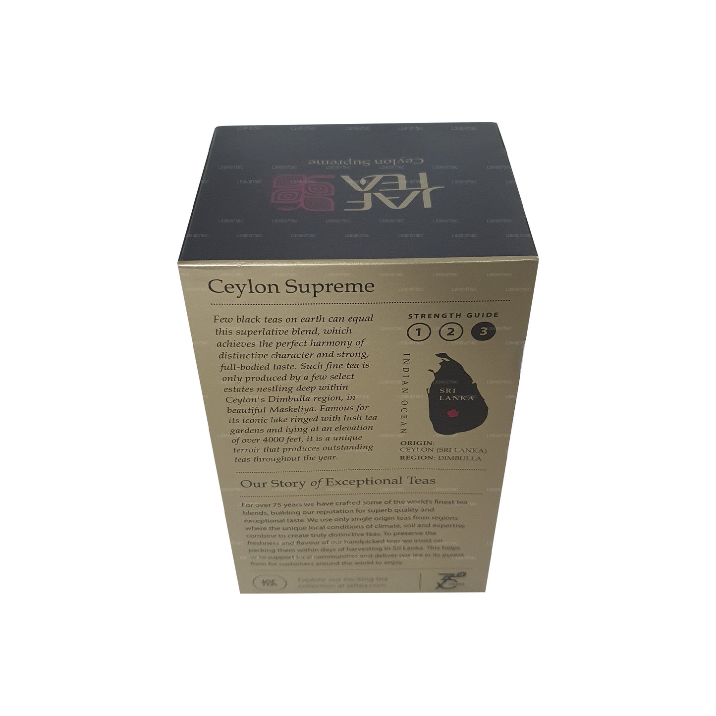 Bolsa de té Jaf Tea Classic Gold Collection Ceylon Supreme con sobre de aluminio (40 g)