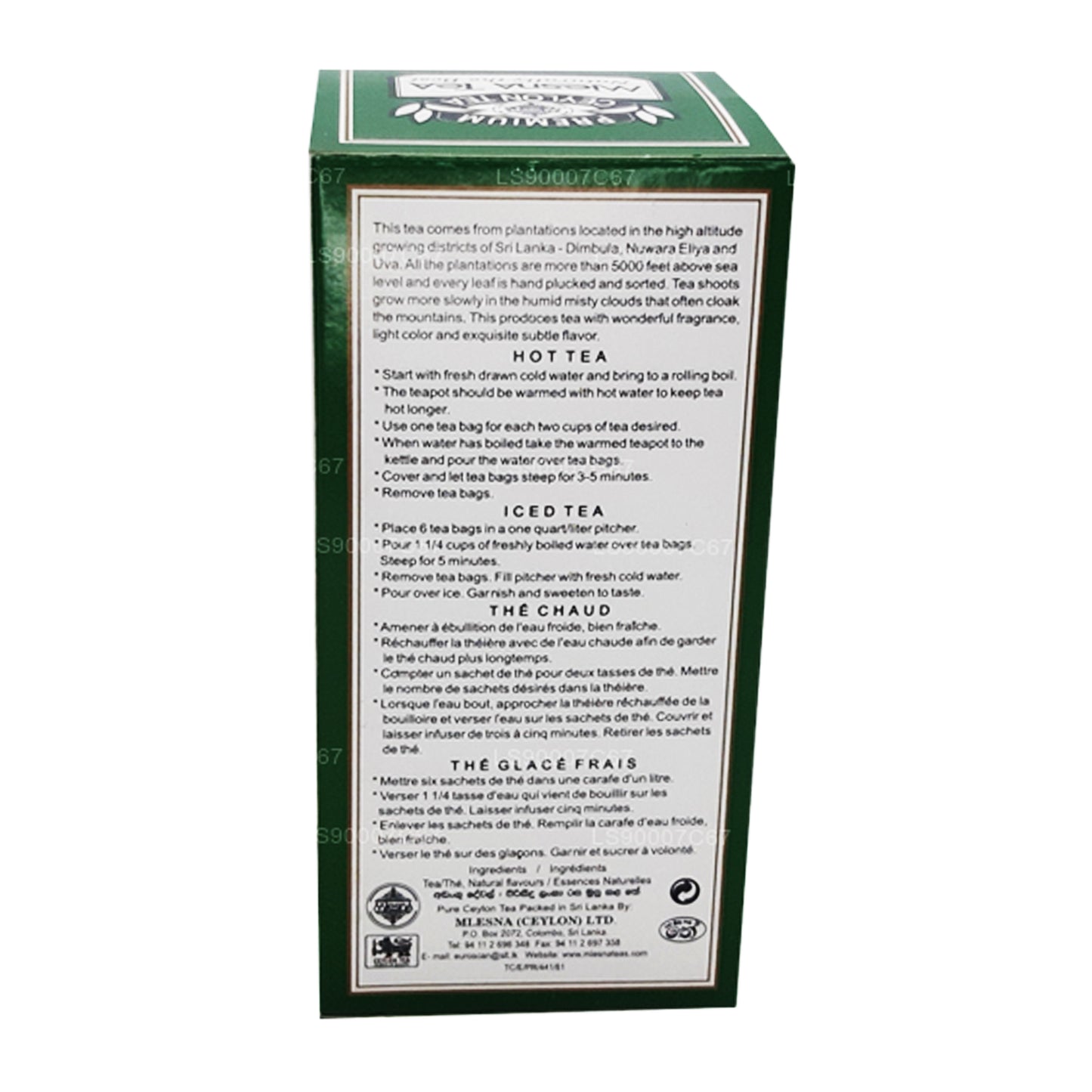 Bolsitas de té de lujo Mlesna Peach Albaricot (60 g)