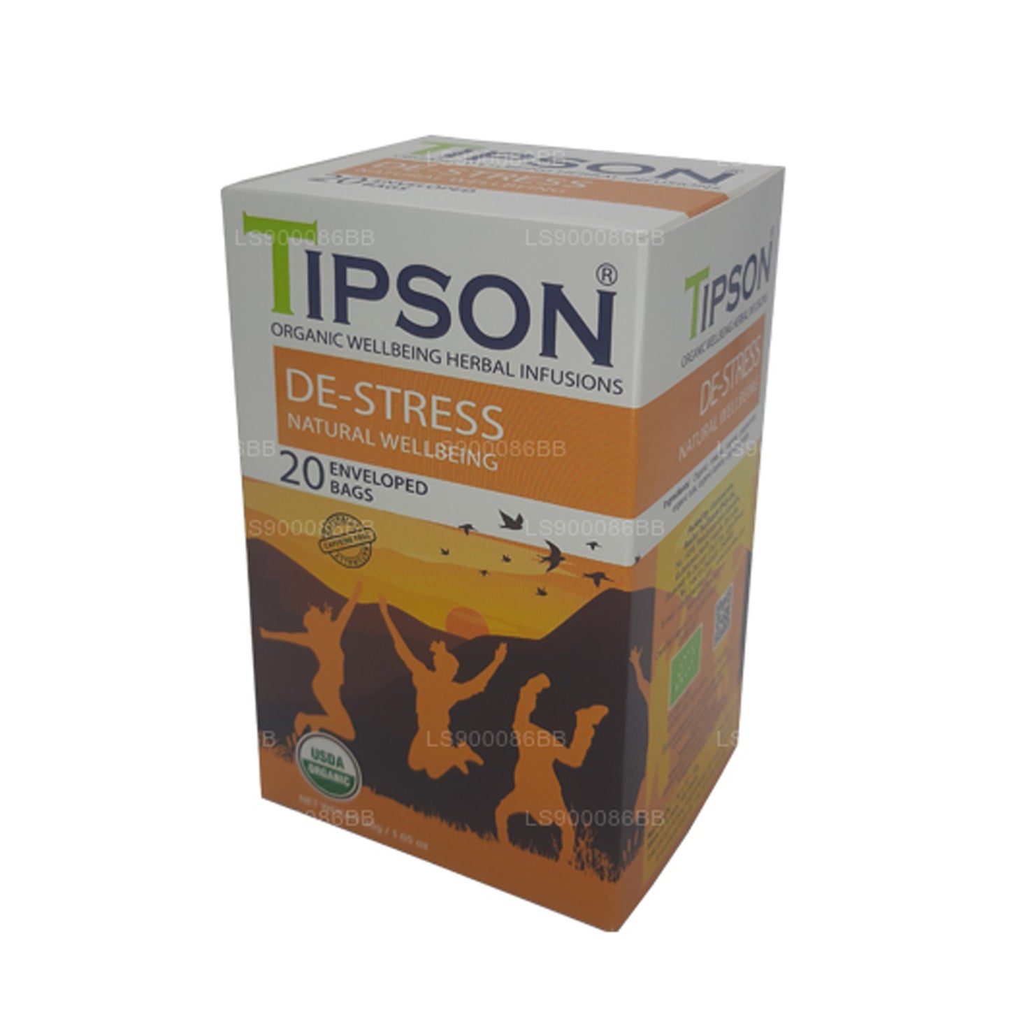 Tipson De-Stress Natural Wellbeing (30 g), 20 bolsitas de té envueltas