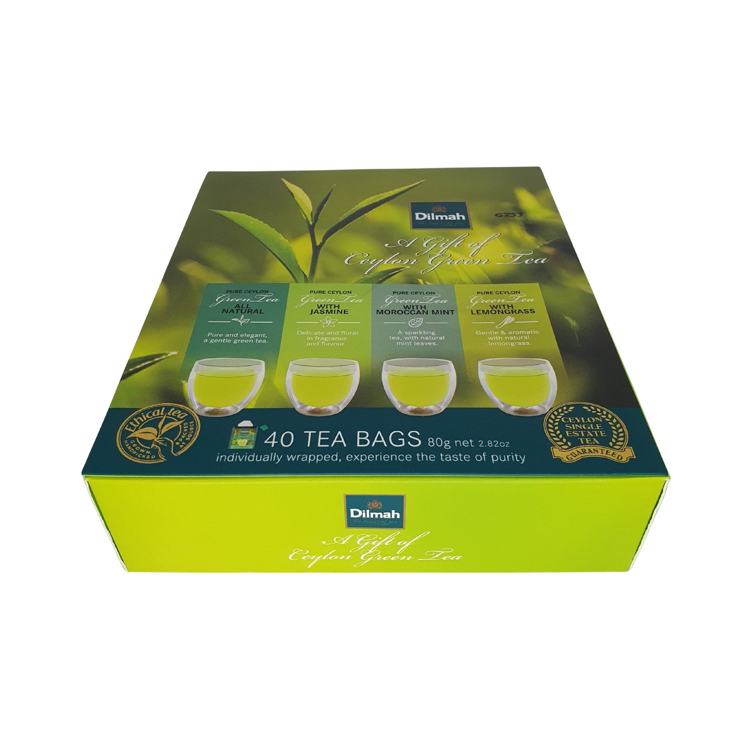 Té verde Dilmah A Gift of Ceilán (80 g), 40 bolsitas de té