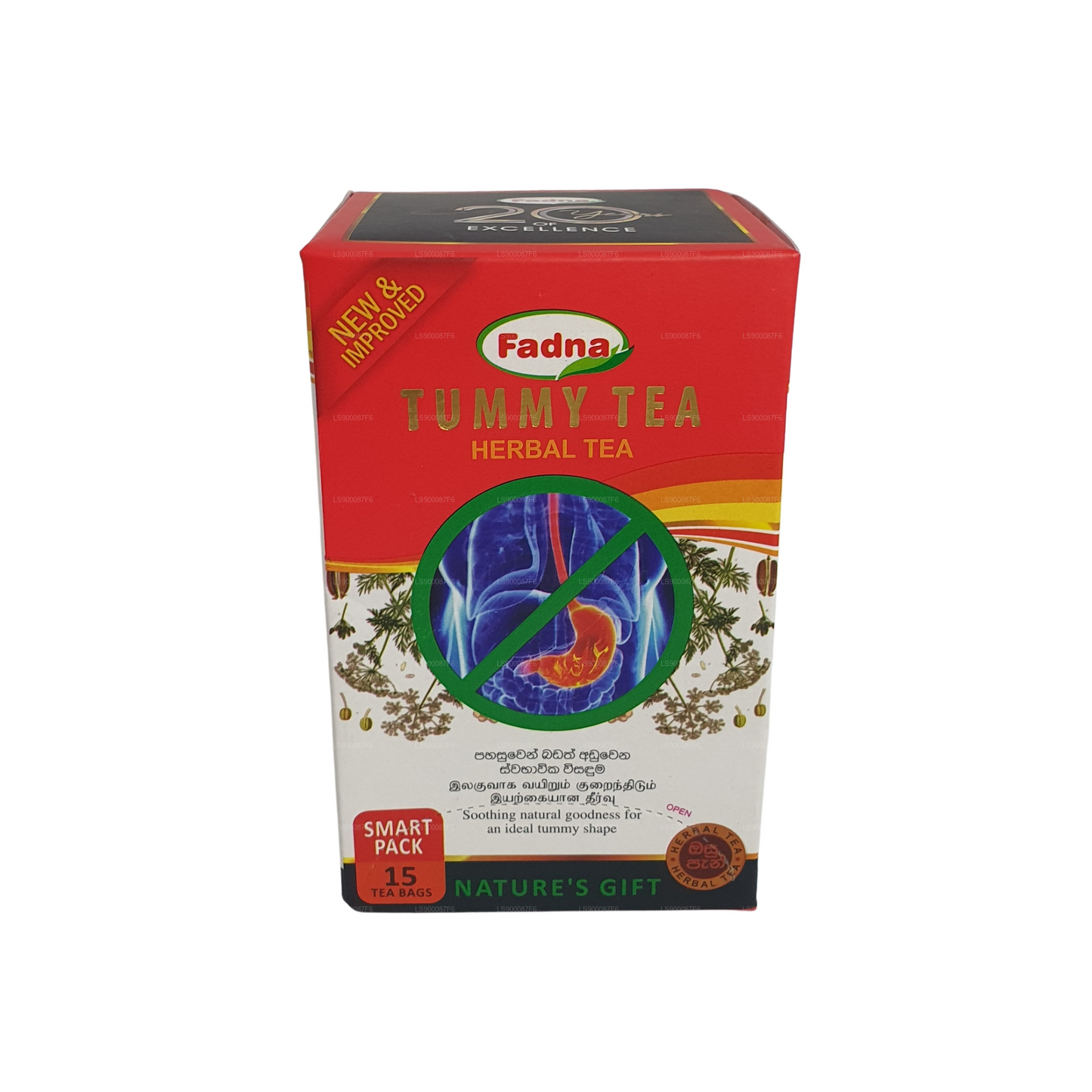 Té para barriga Fadna (40 g), 20 bolsitas de té