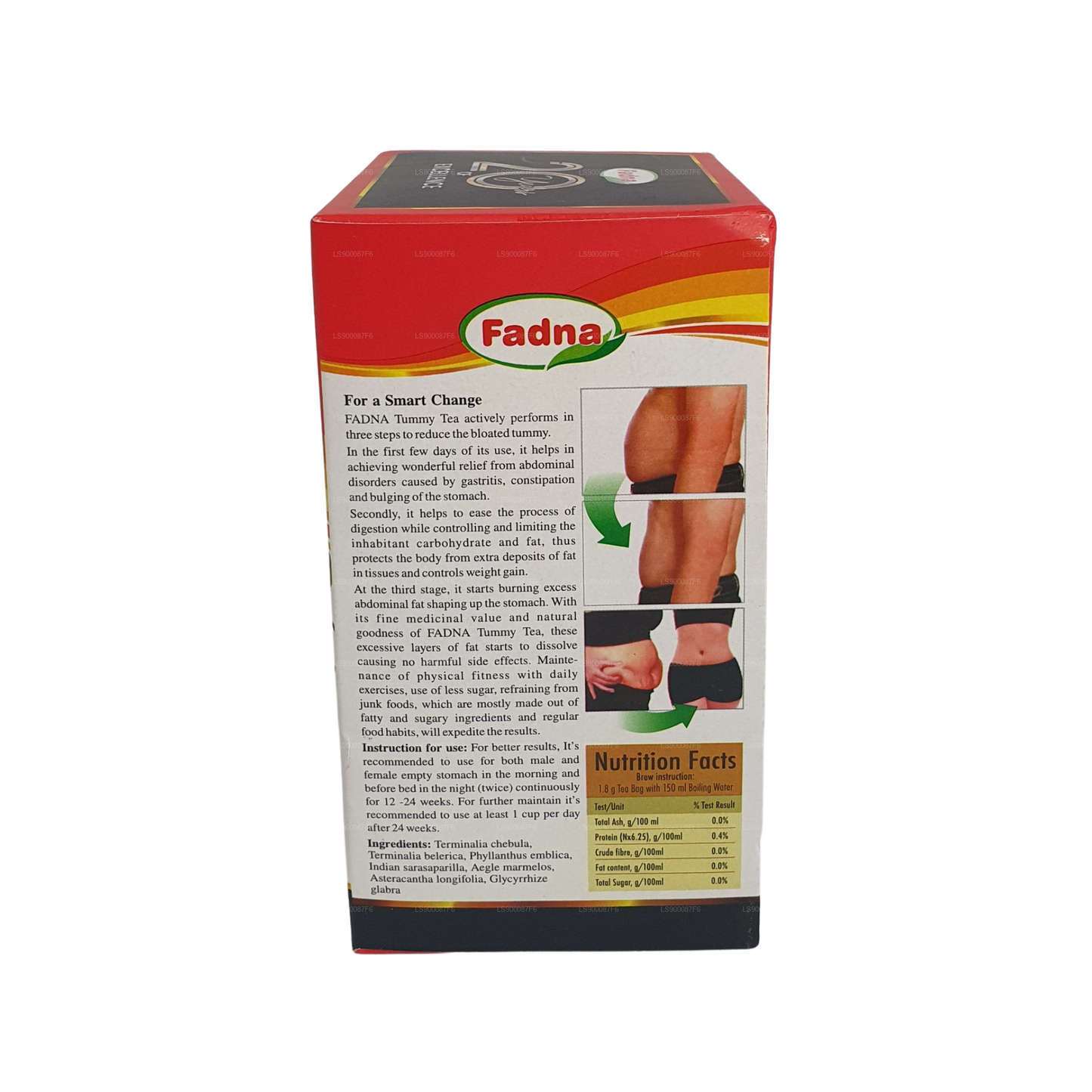 Té para barriga Fadna (40 g), 20 bolsitas de té