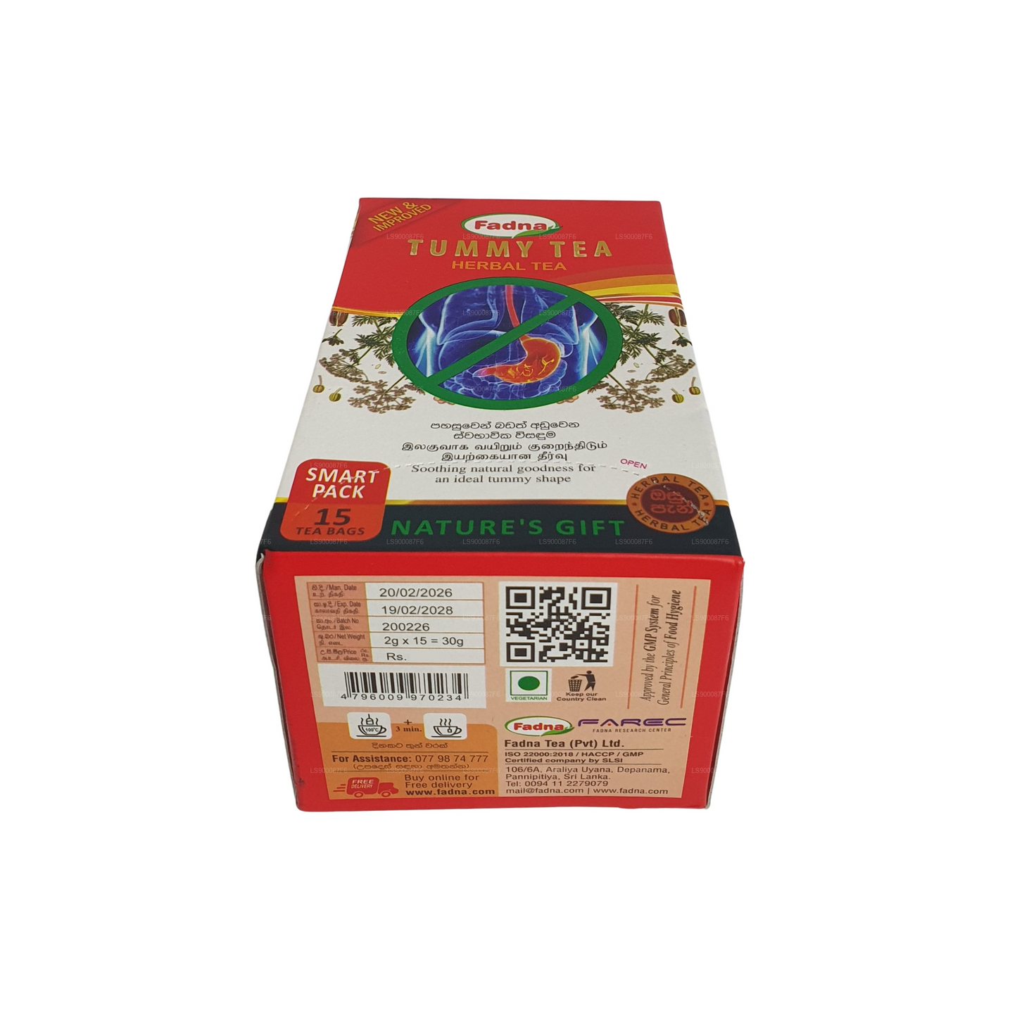 Té para barriga Fadna (40 g), 20 bolsitas de té