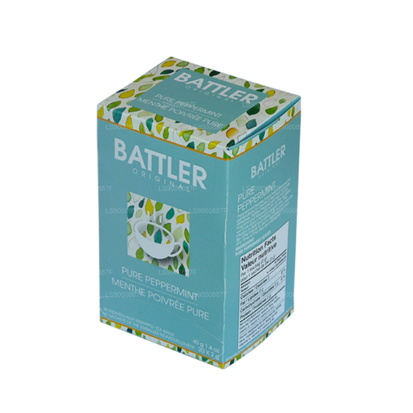 Té de menta pura Battler Original (40 g) 20 bolsitas de té