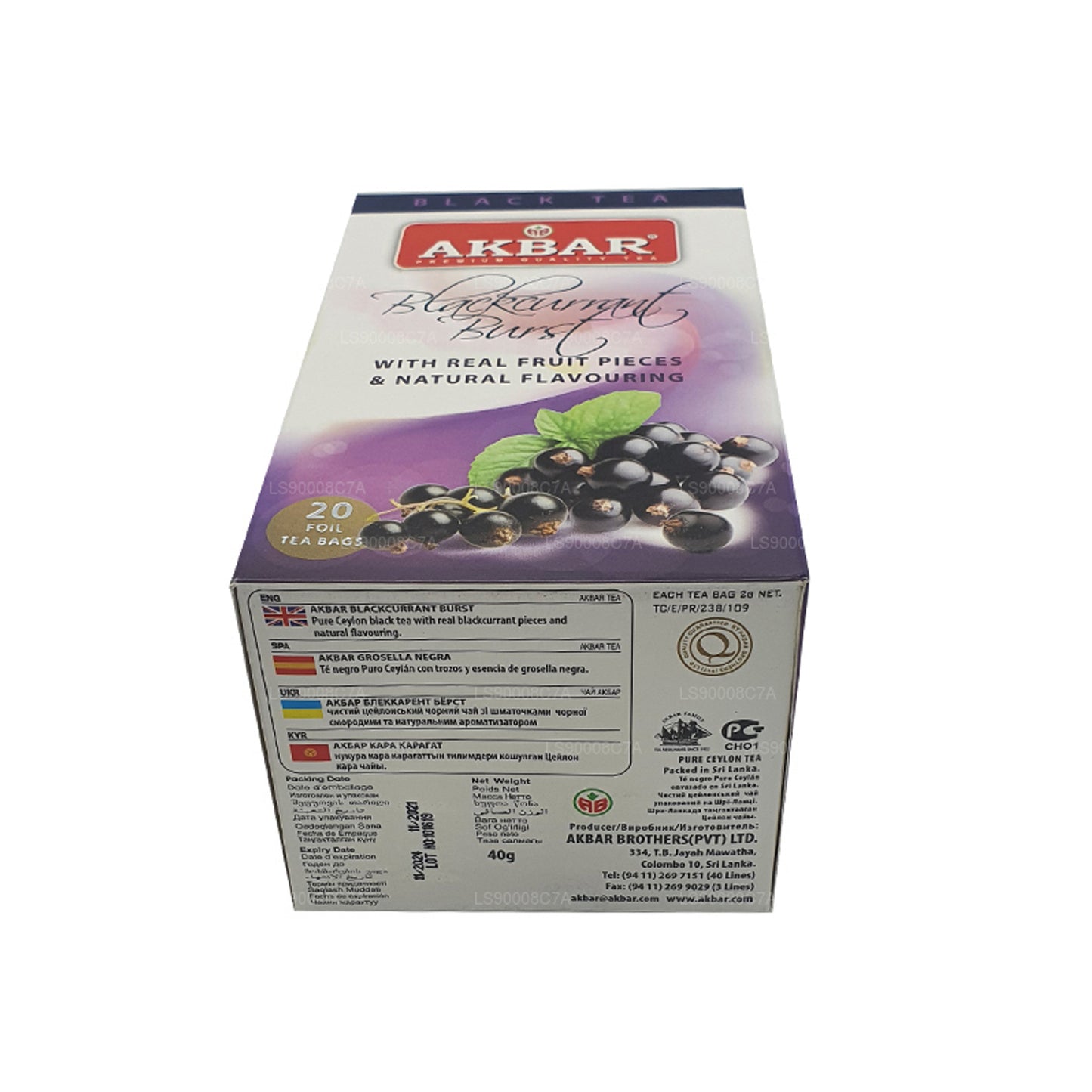 20 bolsitas de té Akbar Blackcurrant Burst (40 g)