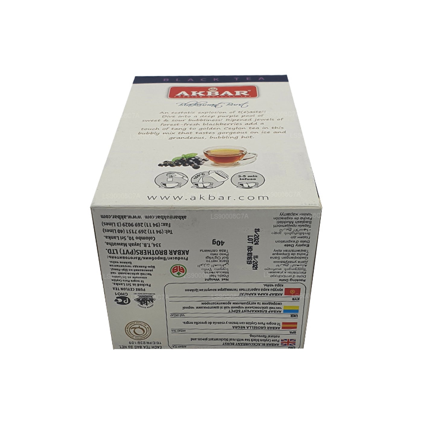 20 bolsitas de té Akbar Blackcurrant Burst (40 g)