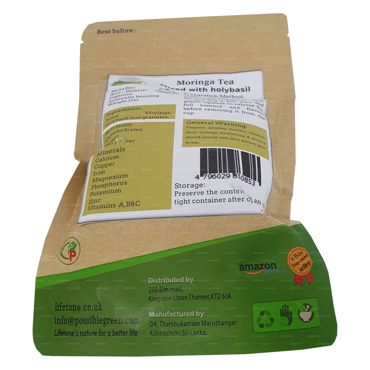 Lifetone Moringa Holy Basil Tea (40g)