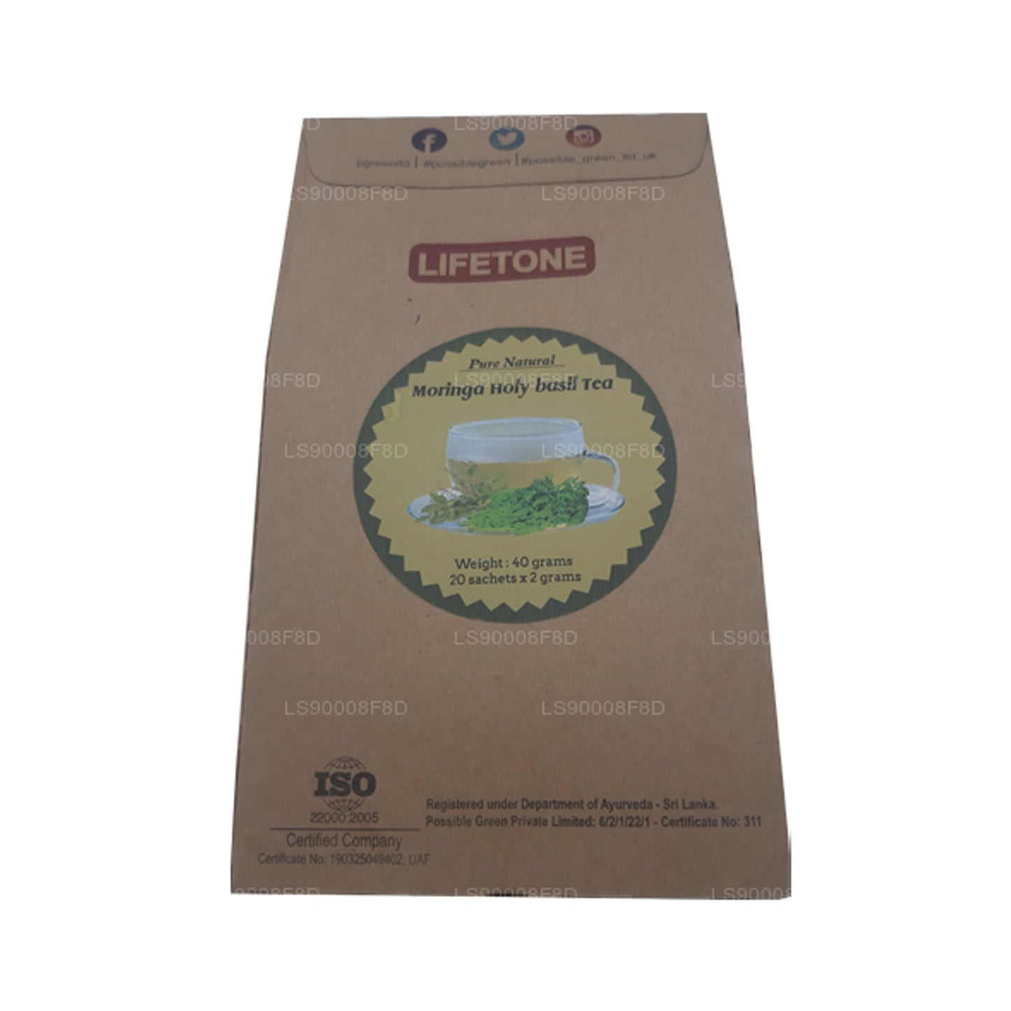 Lifetone Moringa Holy Basil Tea (40g)