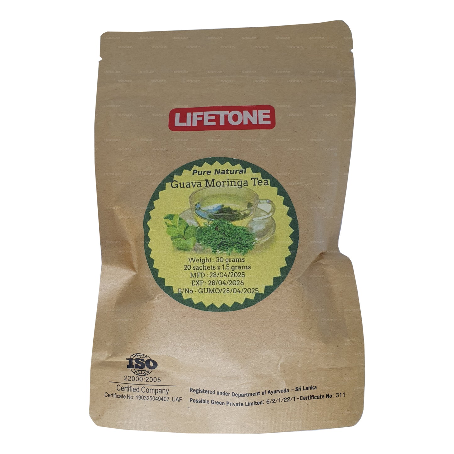 Té de moringa y guayaba Lifetone (30 g)