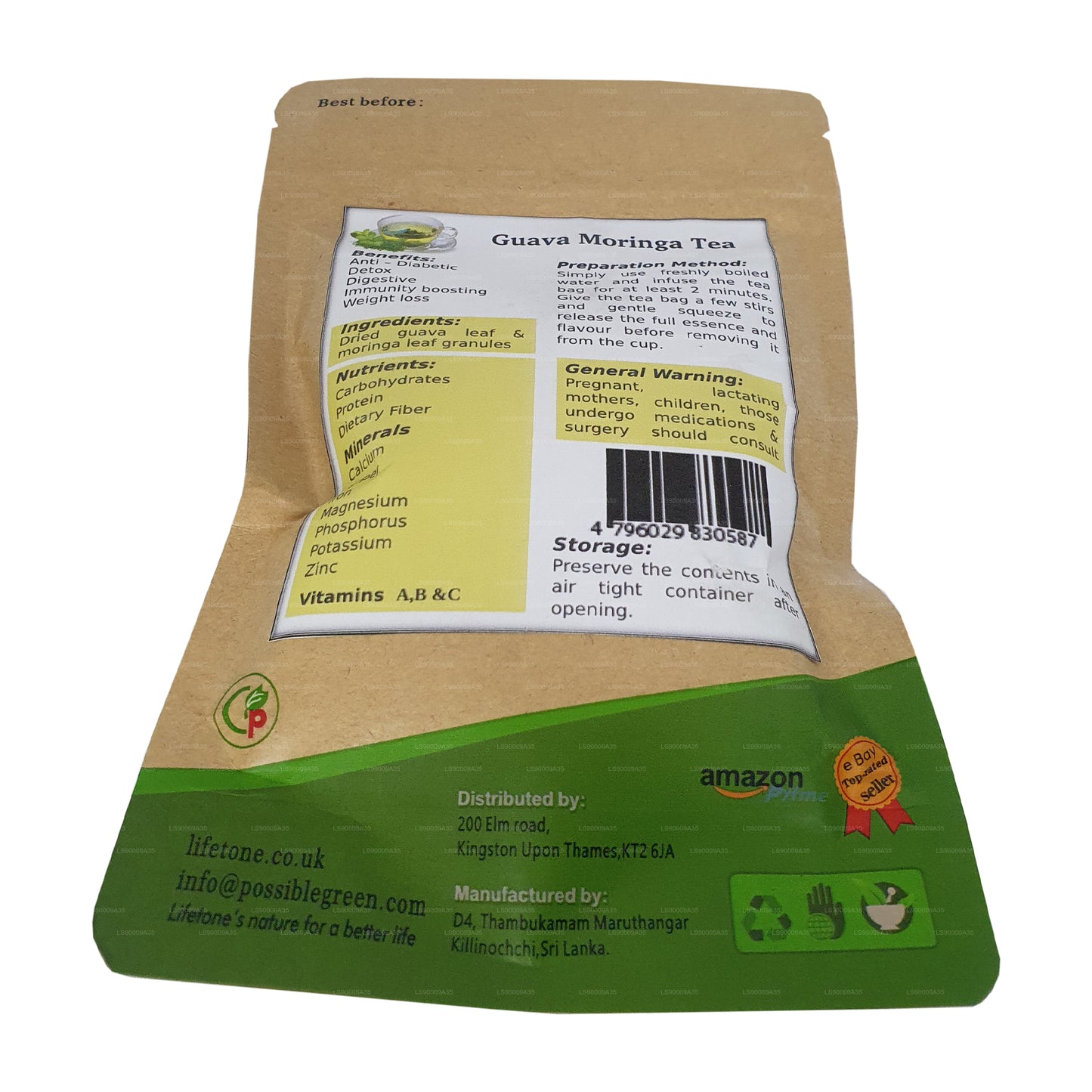 Té de moringa y guayaba Lifetone (30 g)
