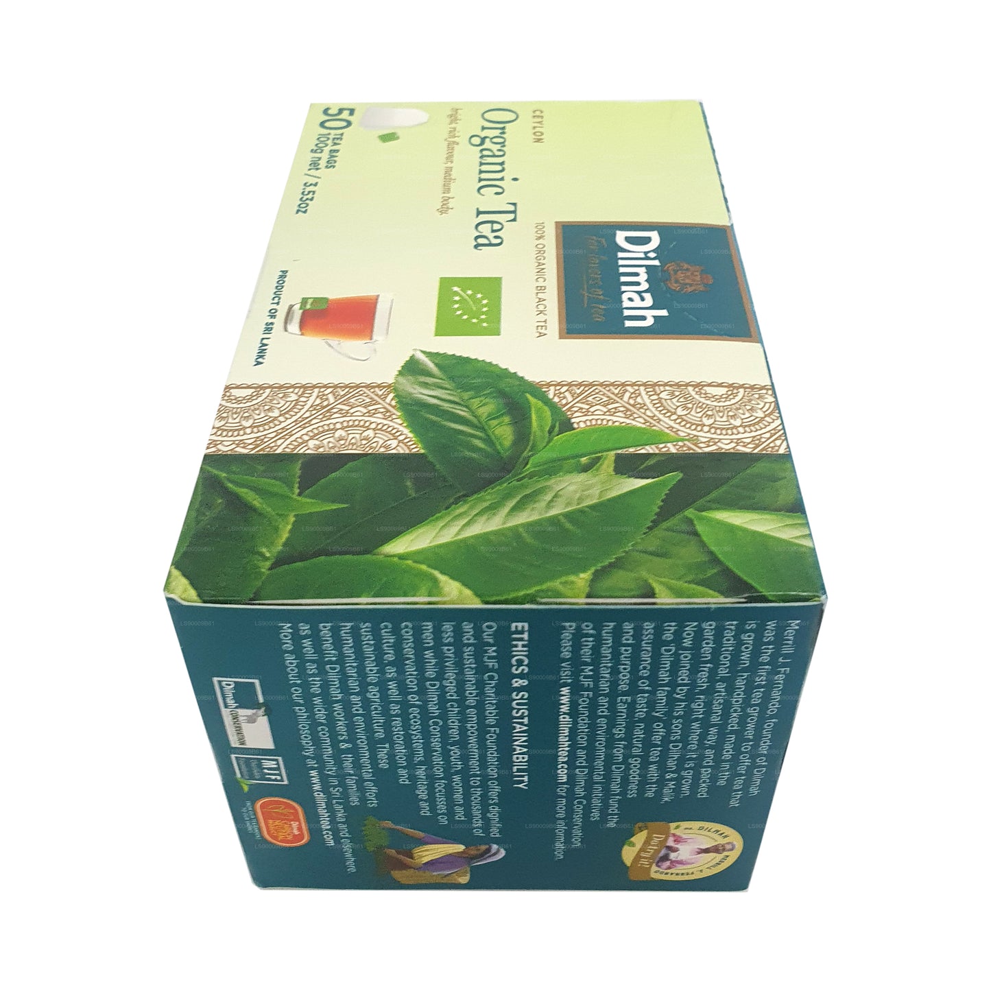 Té orgánico Dilmah (100 g) 50 bolsitas de té