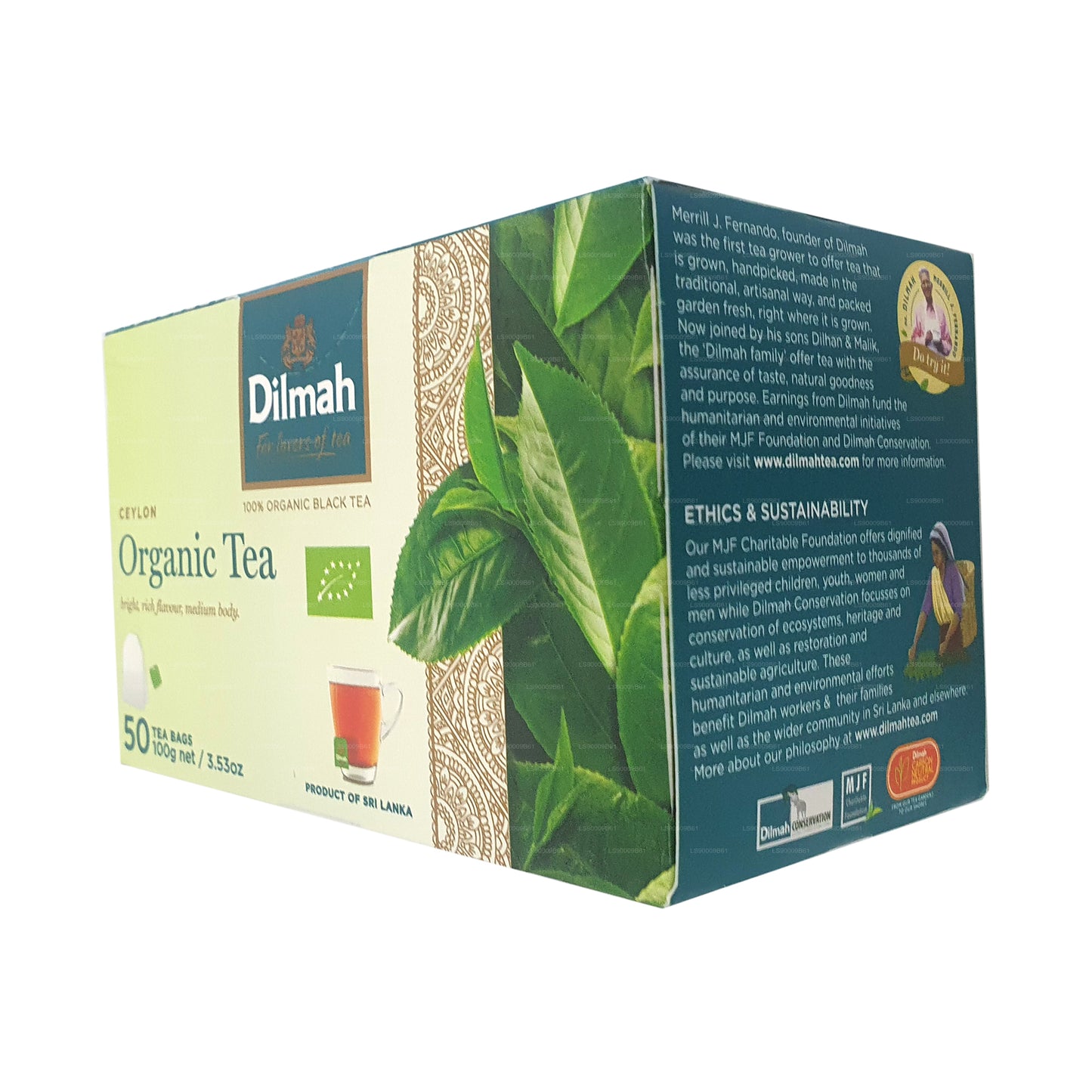 Té orgánico Dilmah (100 g) 50 bolsitas de té