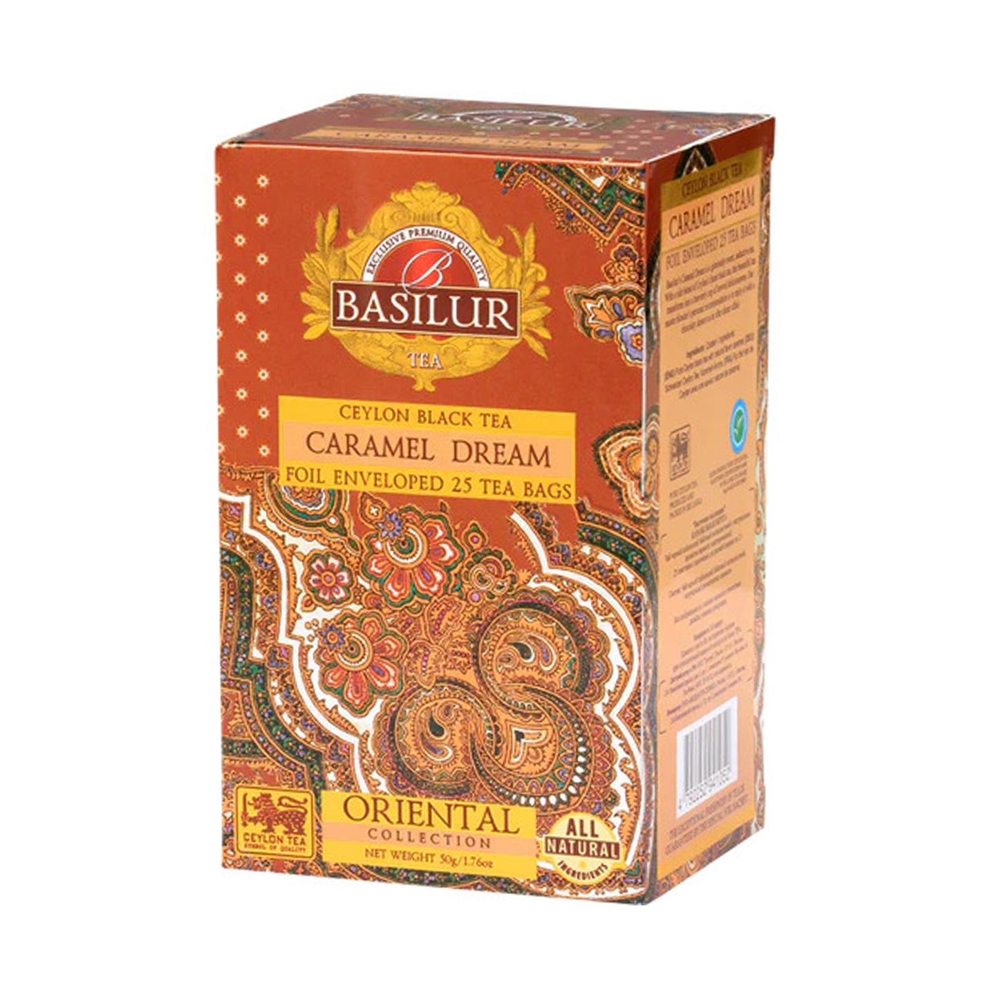 Basilur Oriental Caramel Dream (50g) 25 Foil Enveloped Tea Bags