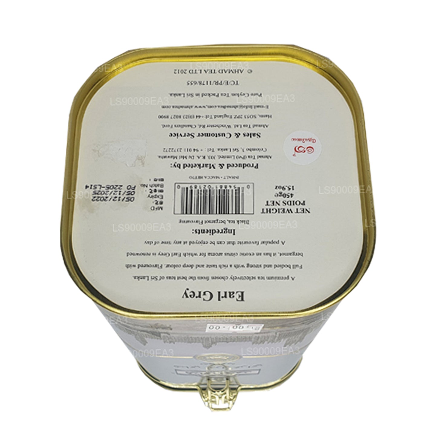 Té negro Ahamad Earl Grey con sabor a bergamota (450 g)