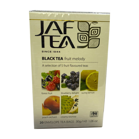 Jaf Tea Pure Fruits Collection Black Tea Fruit Melody (30 g) 20 bolsitas de té
