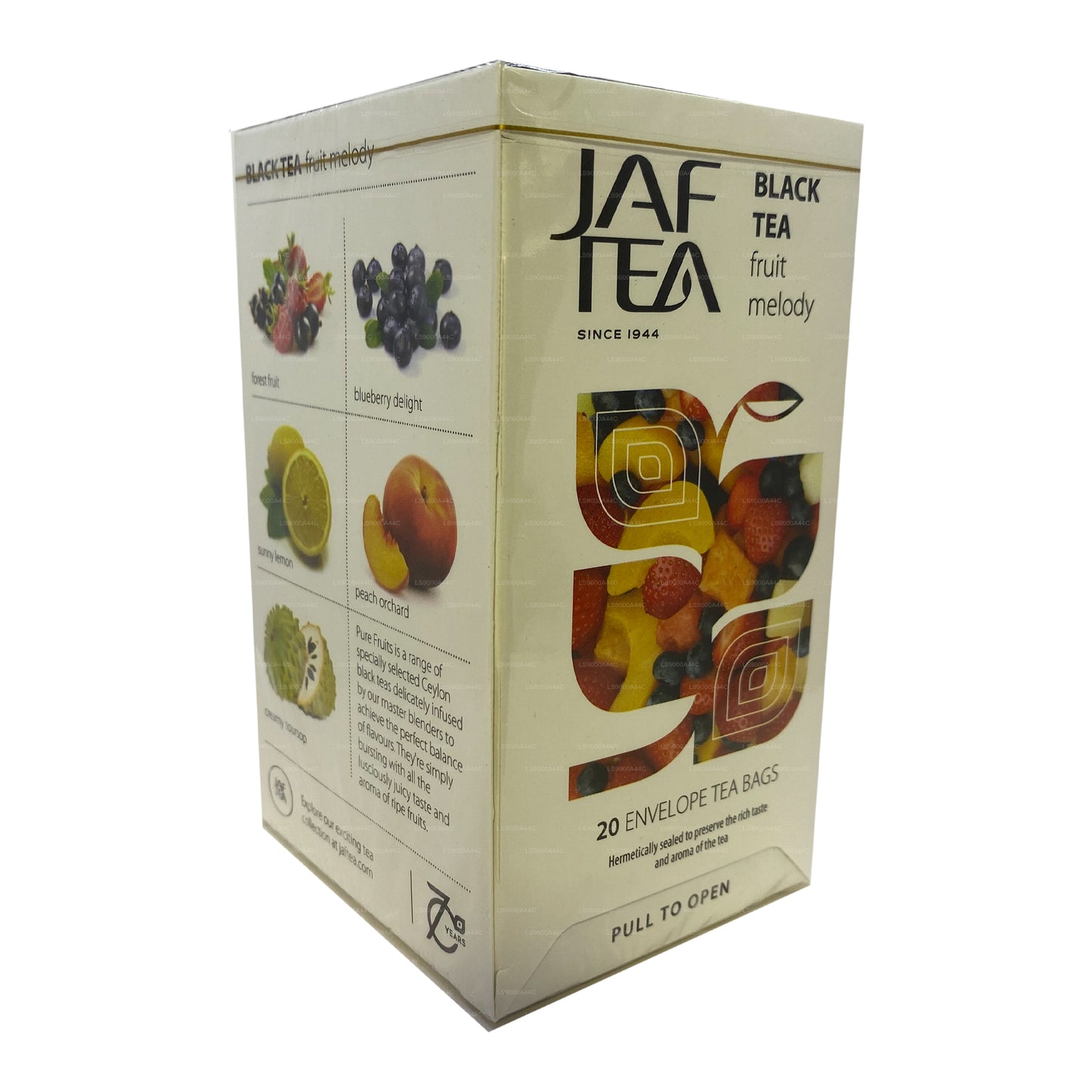 Jaf Tea Pure Fruits Collection Black Tea Fruit Melody (30 g) 20 bolsitas de té