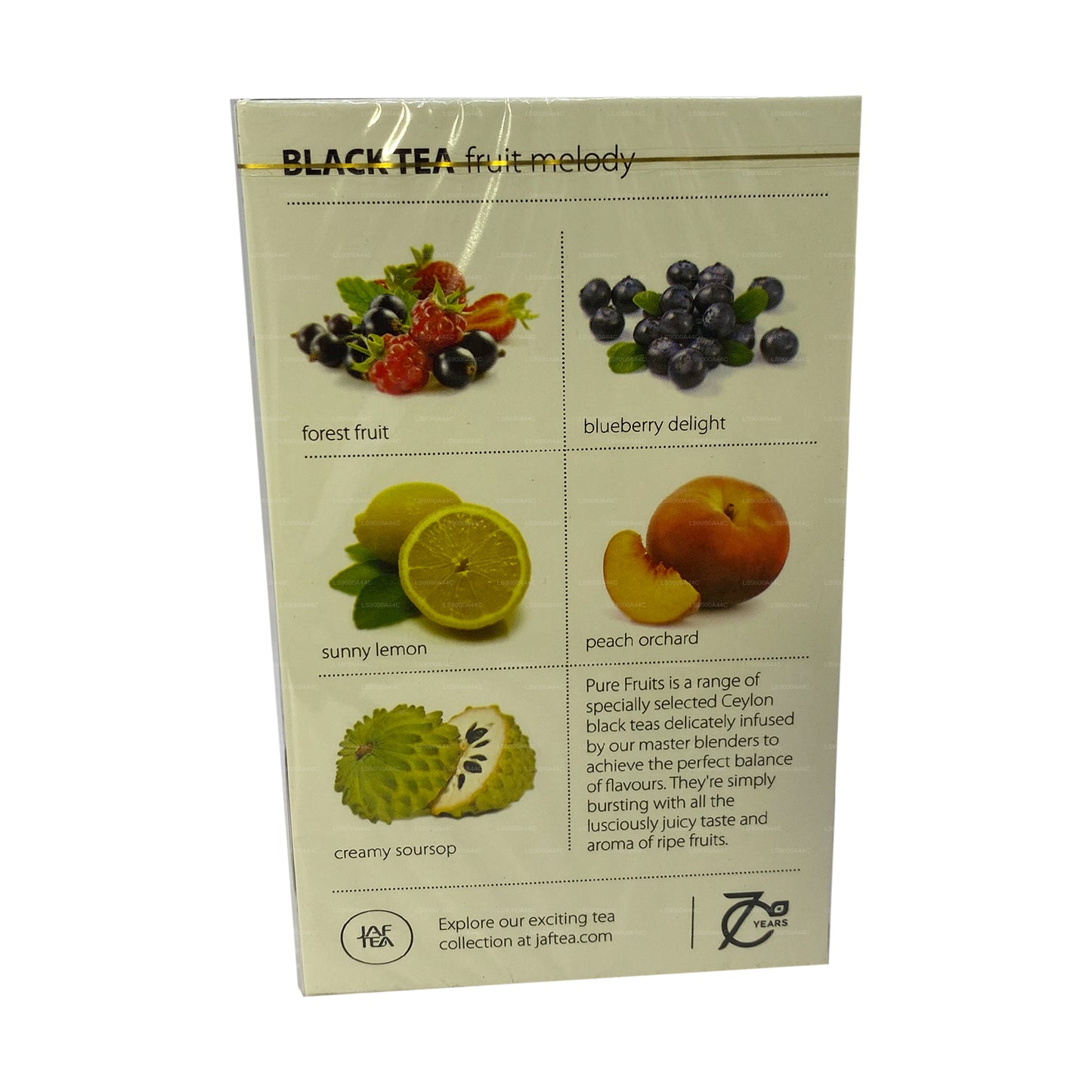 Jaf Tea Pure Fruits Collection Black Tea Fruit Melody (30 g) 20 bolsitas de té