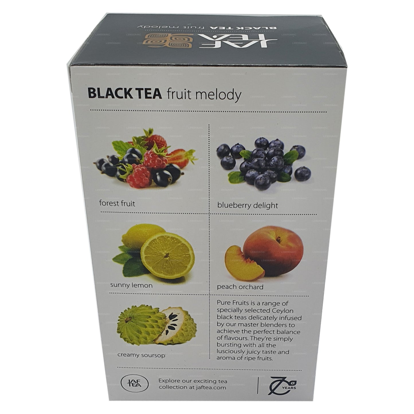 Jaf Tea Pure Fruits Collection Black Tea Fruit Melody (30 g) 20 bolsitas de té