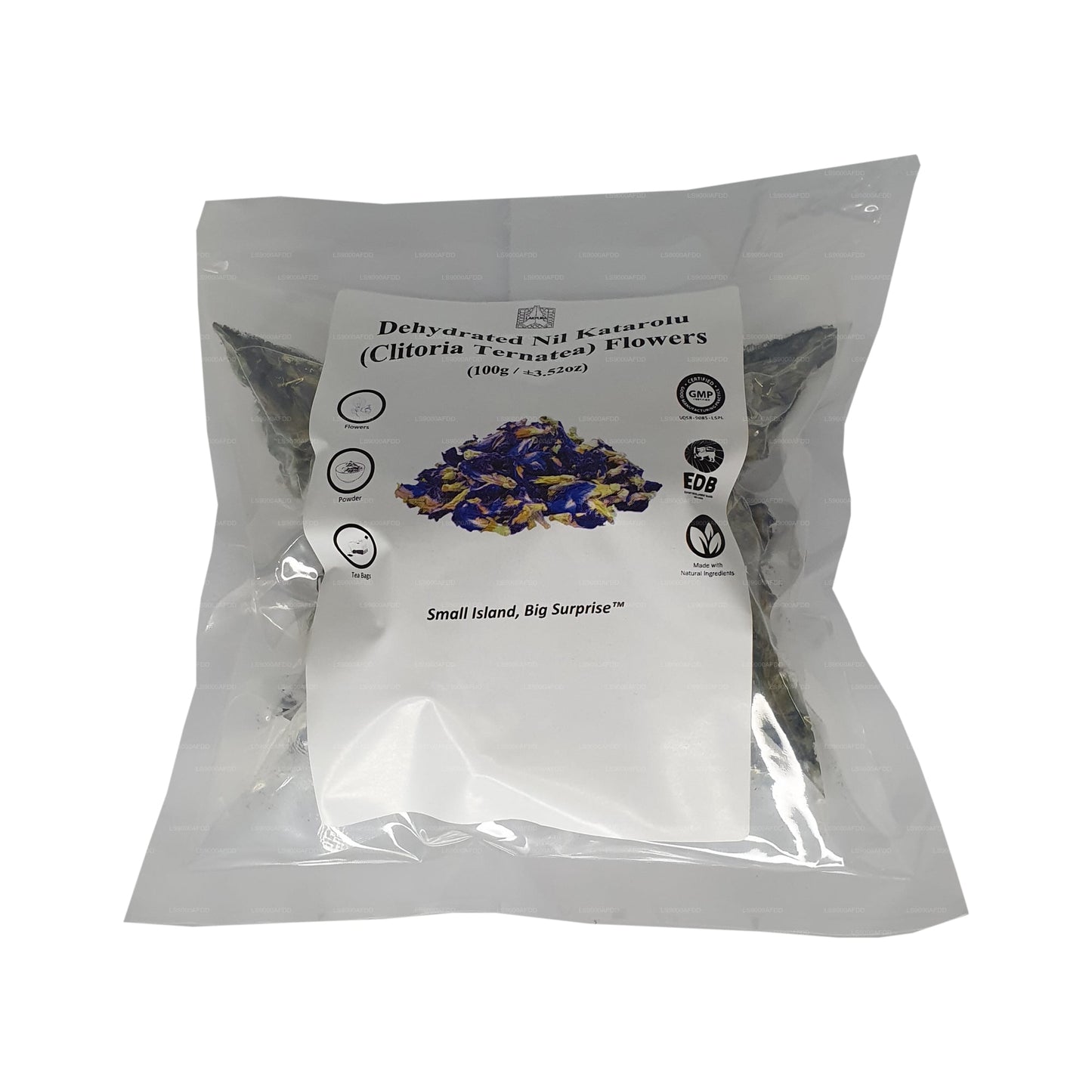 Flores deshidratadas de Clitoria Ternatea (Nil Katarolu) de Lakpura®.