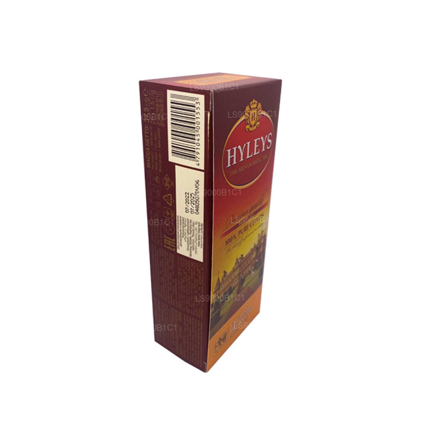 Té Hyleys Black English Breakfast (37,5 g), 25 bolsitas de té