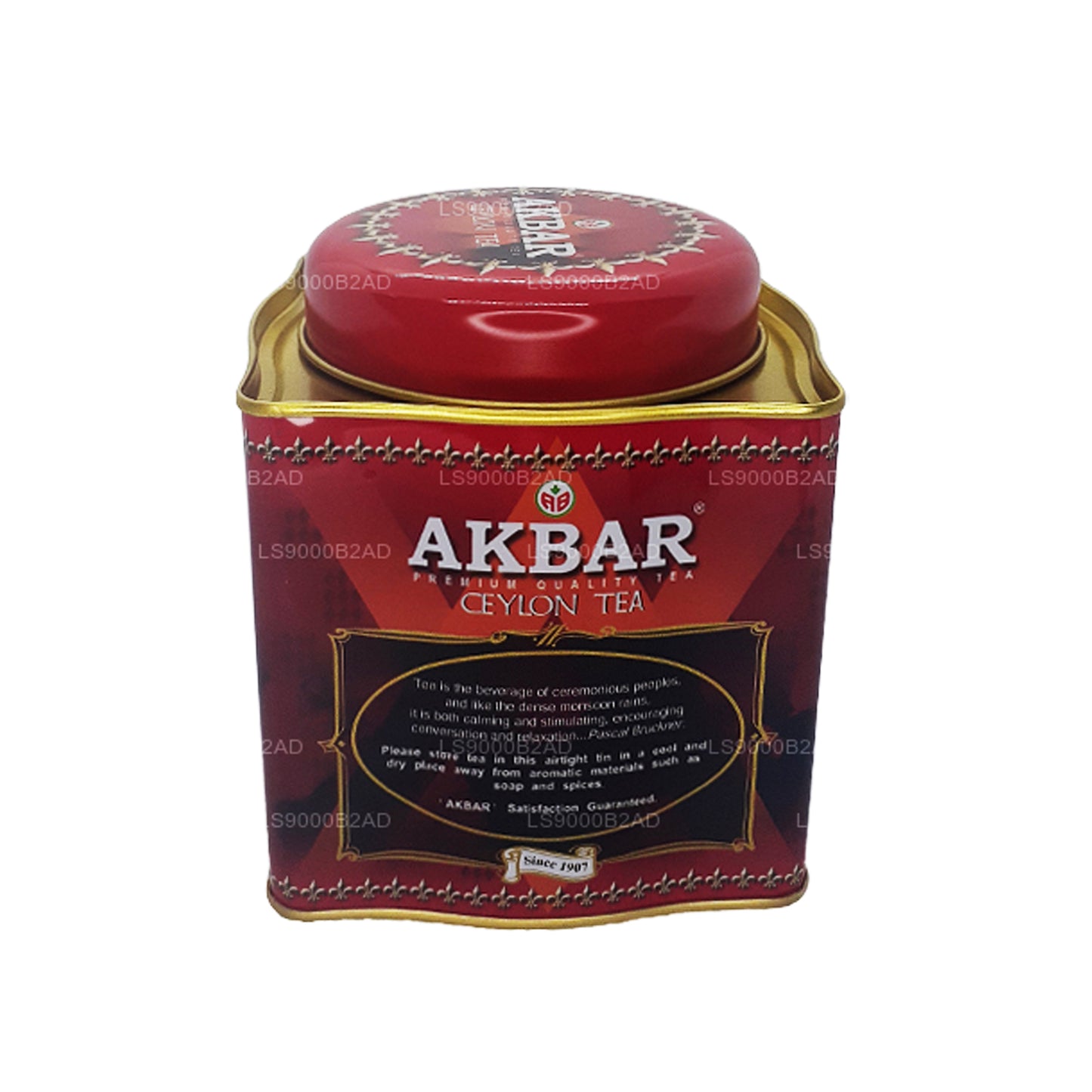 Té de hojas de té de Ceilán Akbar Classic (250 g) en lata